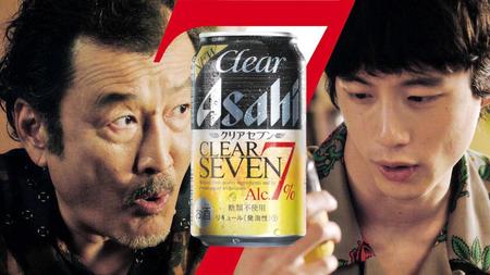 　「クリアアサヒ　クリアセブン」新ＣＭキャラクターに就任した吉田鋼太郎（左）と坂口健太郎