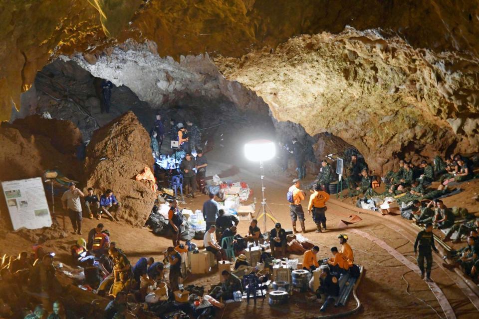 　観光地化に向けた動きが浮上しているタムルアン洞窟＝タイ北部チェンライ（共同）  