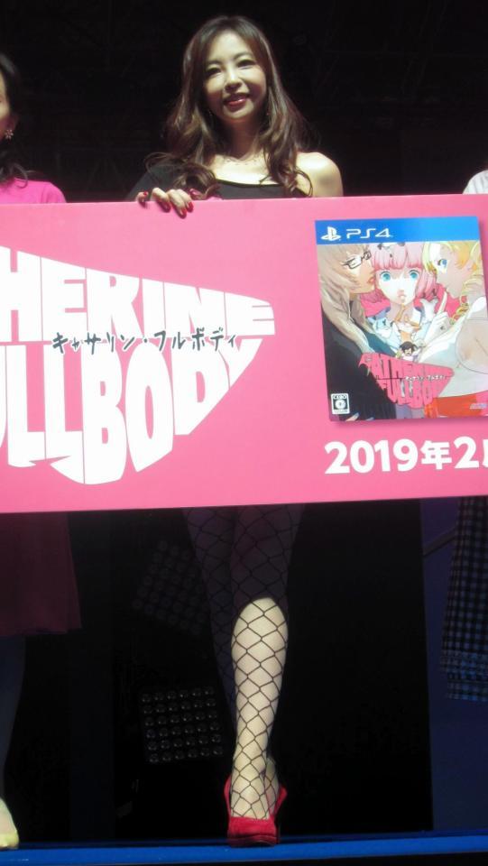 東京ゲームショウ２０１８にゲストで登場したインリン＝千葉・幕張メッセ