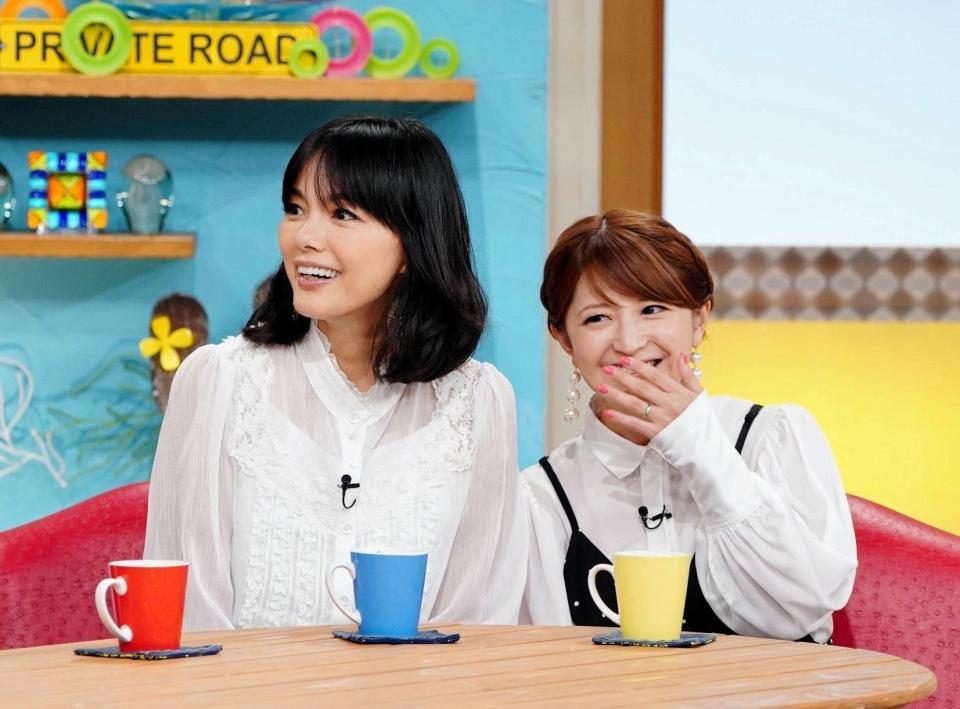 収録を行った相川七瀬（左）と矢口真里