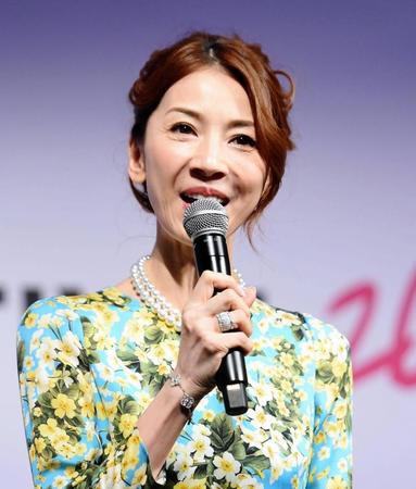 　イベントであいさつする君島十和子＝東京ミッドタウン（撮影・開出牧）