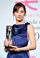 美的ビューティウーマンに選ばれた北川景子＝マンダリンオリエンタル東京（撮影・中田匡峻）