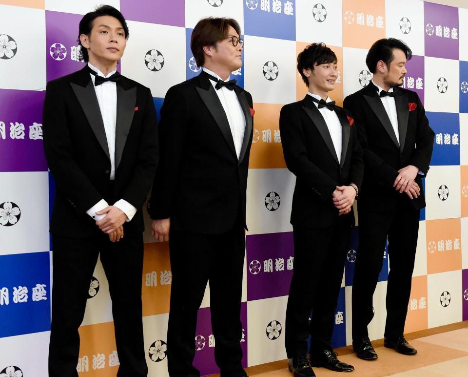 　純烈の（左から）白川裕二郎、酒井一圭、後上翔太、小田井涼平