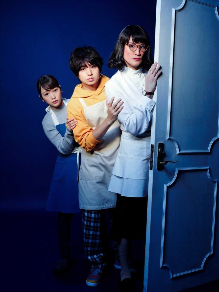 　今度はトリオで暗躍。（右から）三田園薫役の松岡昌宏、村田光役の伊野尾慧、恩田萌役の川栄李奈