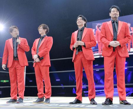 　純烈の（左から）酒井一圭、後上翔太、白川裕二郎、小田井涼平