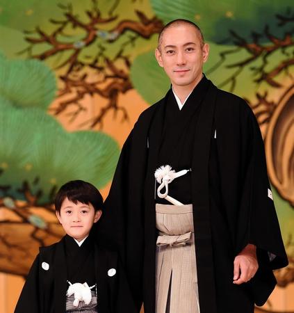 市川海老蔵と堀越勸玄くん