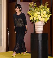 登壇する滝川クリステル＝ウェスティンホテル東京（撮影・棚橋慶太）