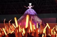 ヲタ芸をするファンの前で熱唱する小林幸子＝幕張メッセ（撮影・出月俊成）