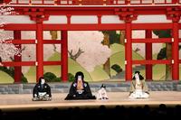 　劇中で“口上”を述べた（左から）尾上菊五郎、尾上菊之助、尾上丑之助、中村吉右衛門