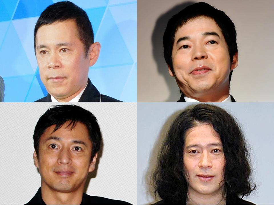 　（左上から時計回りに）岡村隆史、今田耕司、又吉直樹、徳井義実