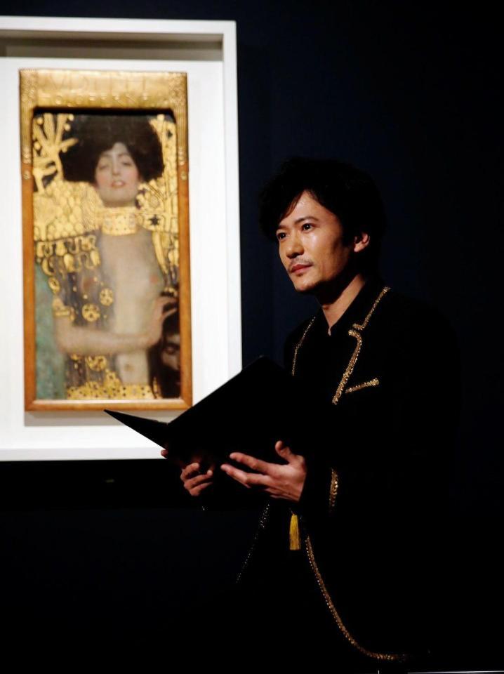生ナレーションを披露した稲垣吾郎＝東京都美術館
