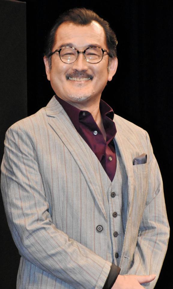 「劇場版　ファイナルファンタジーＸＩＶ　光のお父さん」の試写イベントに登場した吉田鋼太郎＝都内・有楽町朝日ホール