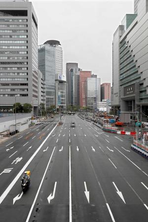 　閑散としたＪＲ大阪駅前