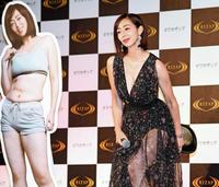 　美しく変身したボディーを披露する井上和香＝東京・品川プリンスホテル（撮影・棚橋慶太）