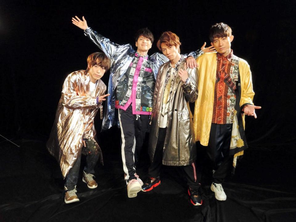 　「ＥＮＴＡ！２」に主演するふぉ～ゆ～。左から越岡裕貴、福田悠太、辰巳雄大、松崎祐介