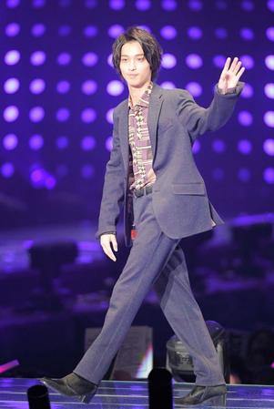 東京ガールズコレクションに登場した横浜流星＝さいたまスーパーアリーナ（撮影・堀内翔）