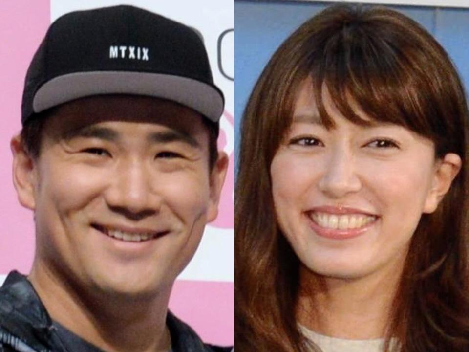 田中将大（左）、里田まい夫妻