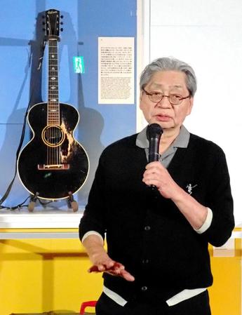 　「細野観光１９６９－２０１９」オープニングセレモニーに出席した細野晴臣＝東京・六本木ヒルズ