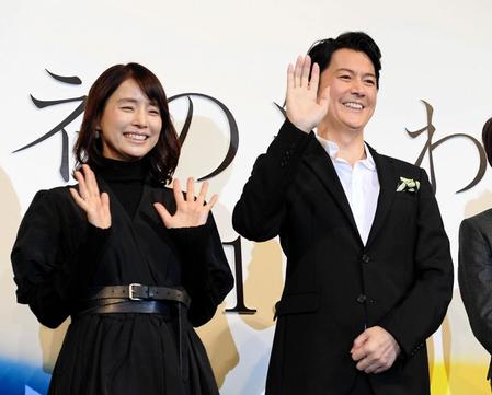 「マチネの終わりに」映画公開直前イベントに出席した石田ゆり子（左）と福山雅治＝スペースＦＳ汐留（撮影・中田匡峻）