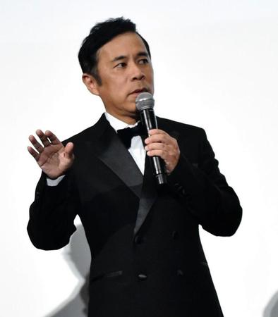 　後輩・徳井義実ネタで笑いをとった岡村隆史＝東京・ＴＯＨＯシネマズ六本木ヒルズ