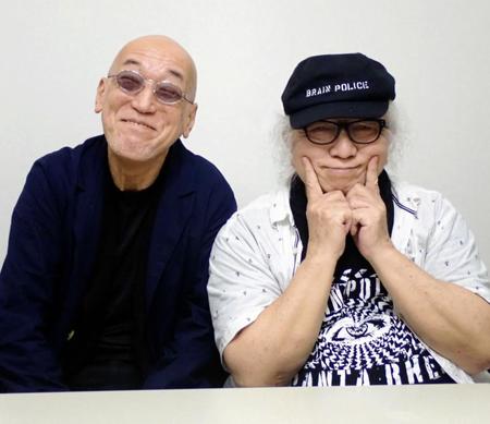 　頭脳警察の（左から）ＴＯＳＨＩとＰＡＮＴＡ＝東京・中野