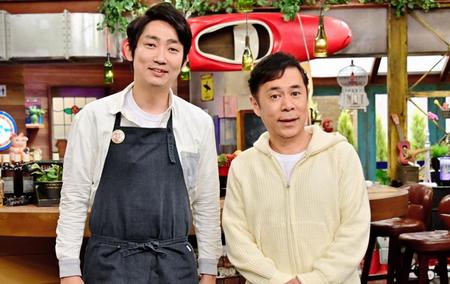 「おかべろ」の新レギュラーに決定したＮＯＮ　ＳＴＹＬＥ石田明（左）と岡村隆史