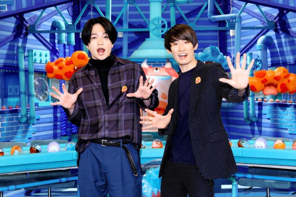 　ドッキリの仕掛け人となる（左から）Ｓｅｘｙ　Ｚｏｎｅの菊池風磨とＳｎｏｗ　Ｍａｎの向井康二