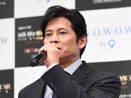 舞台あいさつをする織田裕二＝東京・丸ビルホール（撮影・開出牧）