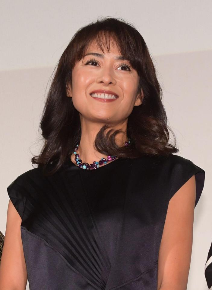 　笑顔の後藤久美子＝東京・丸の内ピカデリー（撮影・金田祐二）