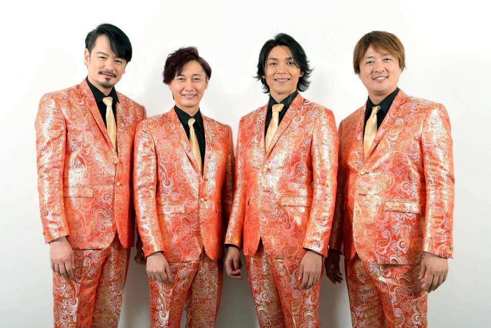 　紅白出場の喜びを語った純烈の（左から）小田井涼平、後上翔太、白川裕二郎、酒井一圭