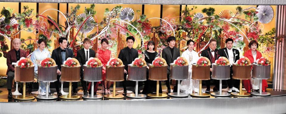 紅白歌合戦の審査員席＝ＮＨＫホール（撮影・開出牧）
