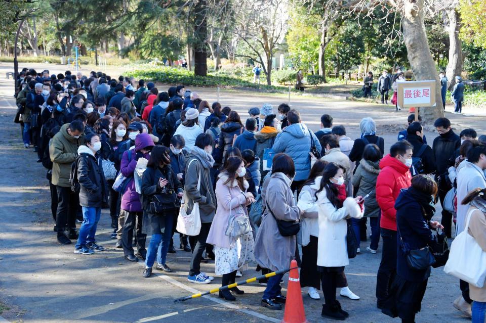 沢尻エリカ初公判の傍聴券を求める人々＝日比谷公園（撮影・堀内翔）