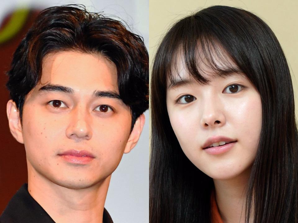 東出昌大（左）と唐田えりか