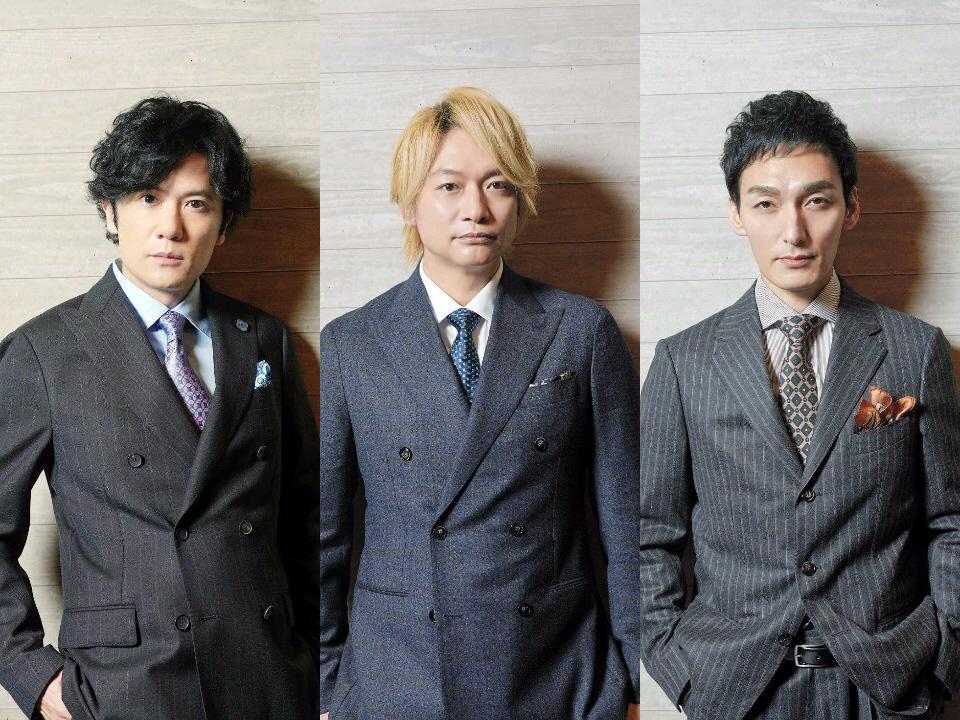 　（左から）稲垣吾郎、香取慎吾、草なぎ剛
