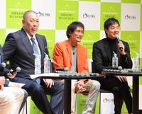 依存症に関するトークを行った（左から）清原和博氏、杉田あきひろ、高知東生＝東京・神田明神ホール（撮影・金田祐二）