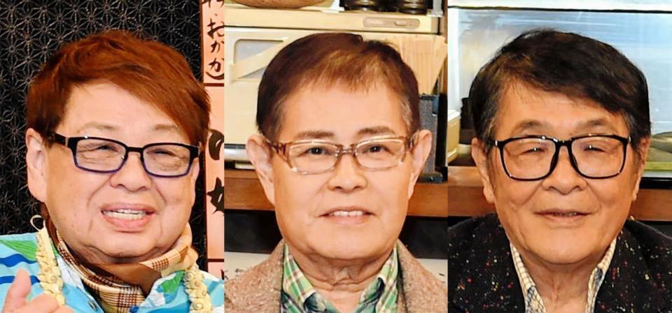 （左から）高木ブー、加藤茶、仲本工事