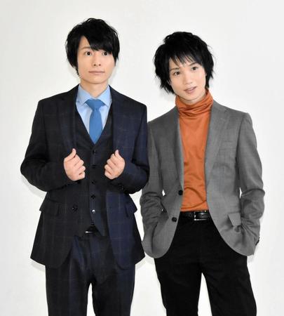 取材会を行った小澤廉（左）と植田圭輔＝都内