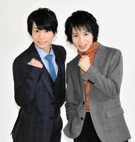 取材会を行った小澤廉（左）と植田圭輔＝都内