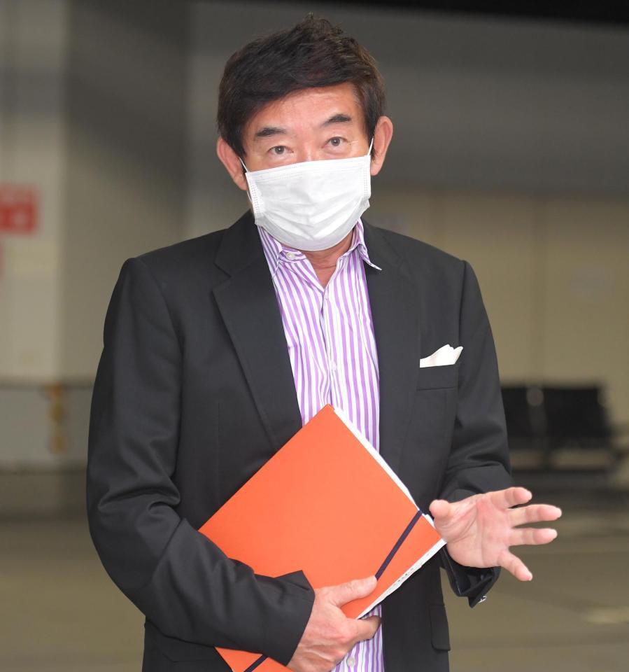 自身のコロナ感染経路について語る石田純一＝東京・文化放送（撮影・高石航平）