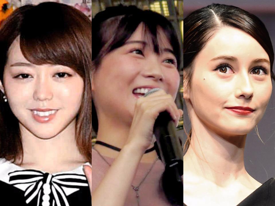 　（左から）峯岸みなみ、重盛さと美、ダレノガレ明美