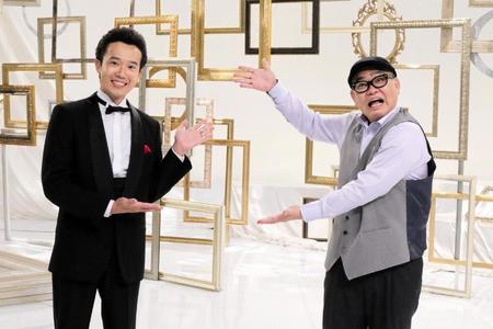 　「おうちで舞台～カンテレ劇場～」に出演する兵動大樹（右）と関西テレビ・川島壮雄アナウンサー