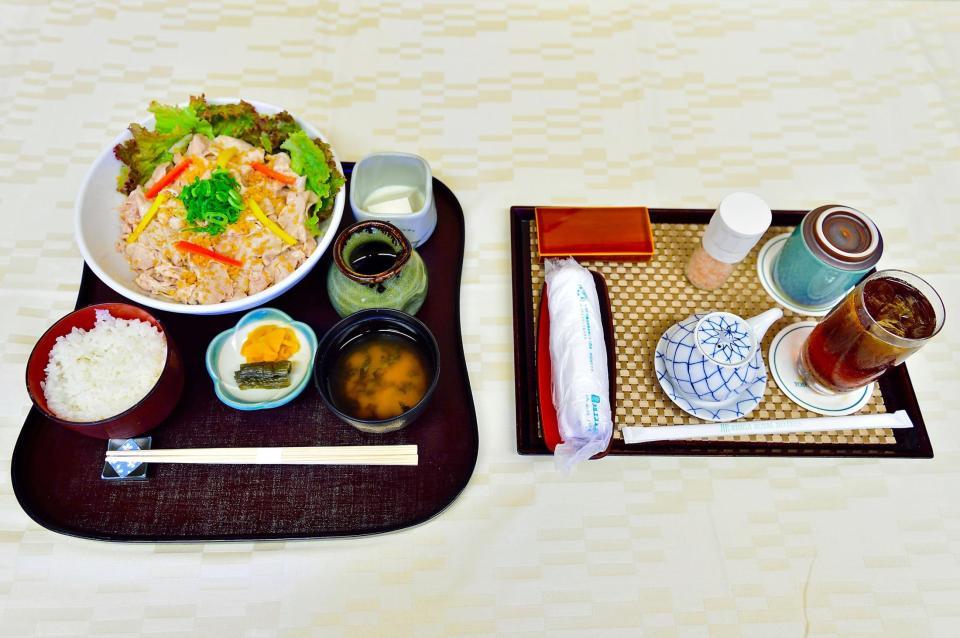 藤井七段の昼食は「冷豚しゃぶサラダ定食」だった＝提供・日本将棋連盟