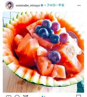 　渡辺美奈代のインスタグラム＠ｗａｔａｎａｂｅ＿ｍｉｎａｙｏより