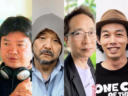 （左から）本広克行、押井守、小中和哉、上田慎一郎の４監督（Ｃ）２０２０　映画「ビューティフルドリーマー」製作委員会