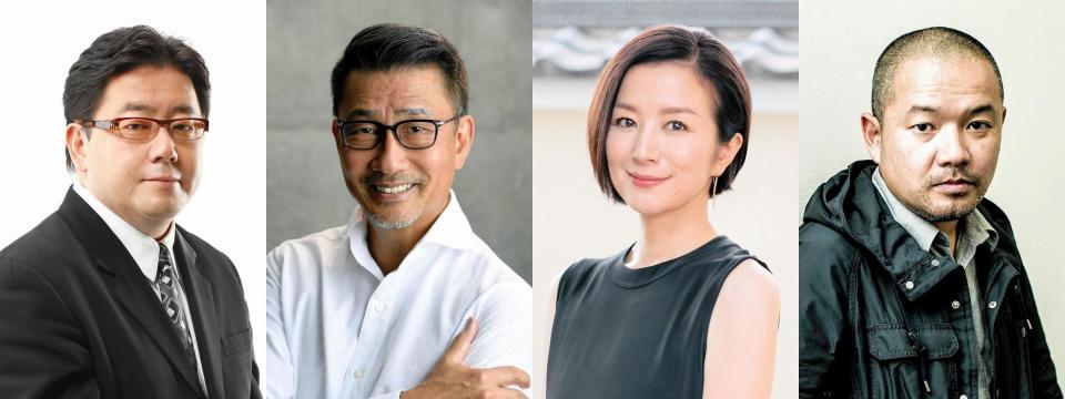 　テレビ東京の秋ドラマ「共演ＮＧ」（左から）企画・原作の秋元康氏、主演の中井貴一、ヒロイン役の鈴木京香、監督の大根仁氏（テレビ東京提供）