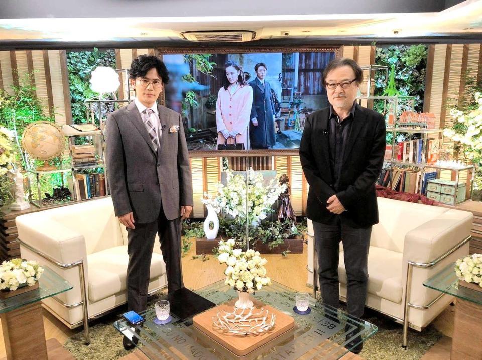 　映画談義に花を咲かせた稲垣吾郎（左）と黒沢清監督