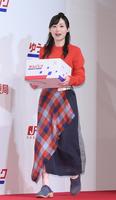 「ゆうパック」新ＣＭ発表会に出席した福原遥（撮影・中田匡峻）
