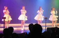 「告白の空砲」公演に出演した難波鉄砲隊其之九の（左から）川上千尋、塩月希依音、山本聖叶、安部若菜＝大阪・ＮＭＢ４８劇場