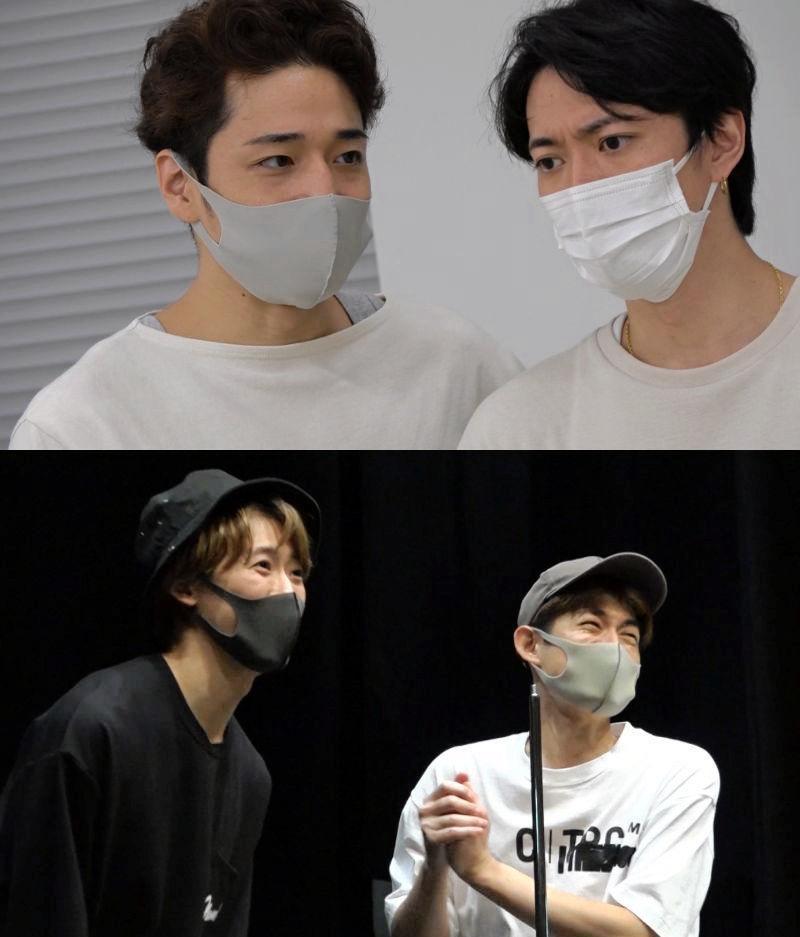 　Ｍ-１グランプリ２回戦へ向け、稽古に励むつ～ゆ～（上）とおつゆ（Ｃ）Ｍ－１グランプリ事務局