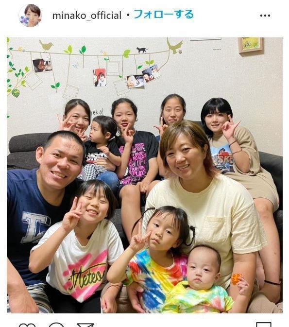 美奈子 大家族の写真を投稿 子ども達の名前はキラキラ 芸能 デイリースポーツ Online